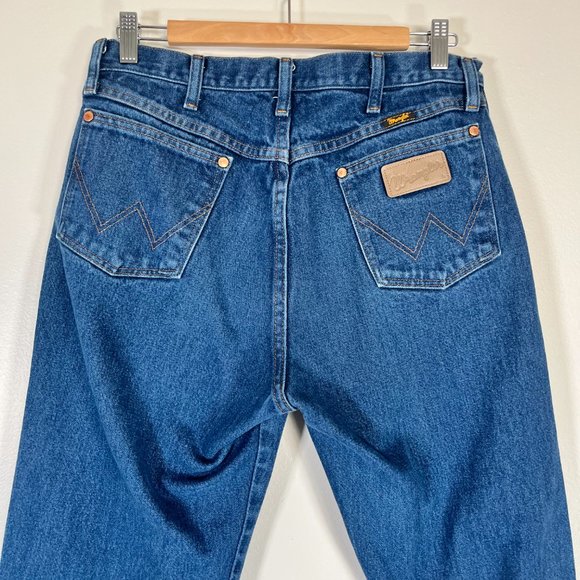 Vintage 90s Wrangler Jeans, 1990s Blue Denim Western Pants - Picture 5 of 8